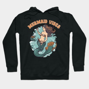 Mermaid Vibes Funny Mermaid For Women Girls Mythical Creature Mermaid Hoodie